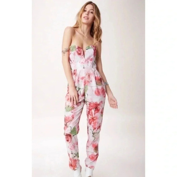 Shakuhachi Pants - Shakuhachi REVOLVE Strapless Midsummer Nights Floral Jumpsuit Size XS